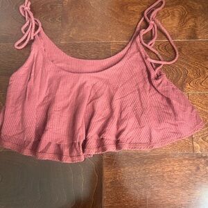 Women's Ribbed Tank Top - Mauve